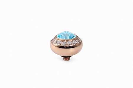 Qudo Rose Gold Topper Tondo Deluxe 10mm - Aqua Bohemica